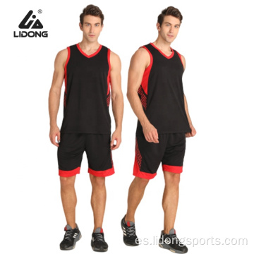 Jersey de baloncesto rojo y negro de la universidad personalizada